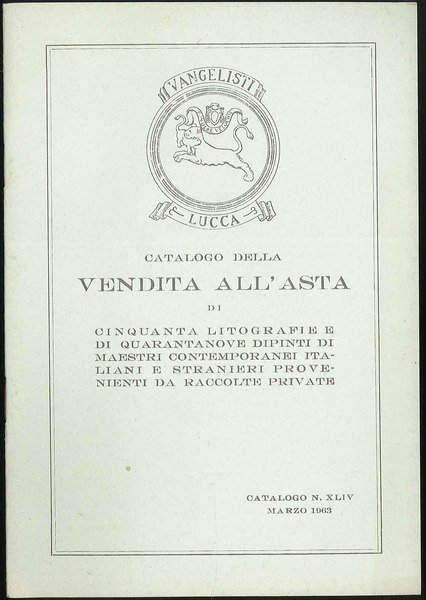 Catalogo della vendita all'asta