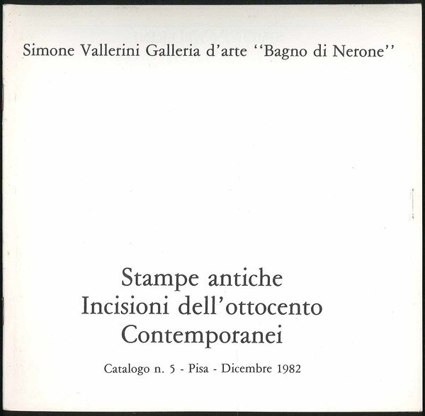Stampe antiche - Incisioni dell'ottocento Contemporanei Catalogo n.5