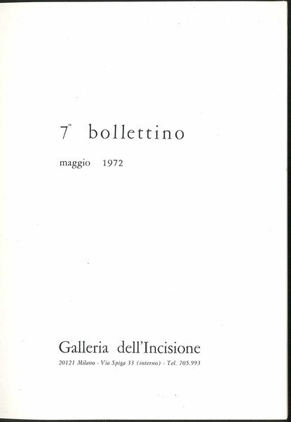 7° bollettino maggio 1972