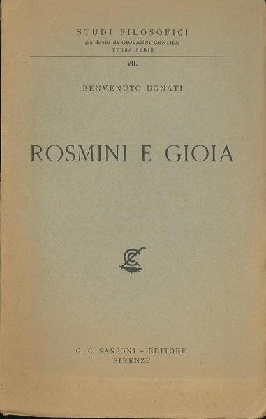 Rosmini e Gioia