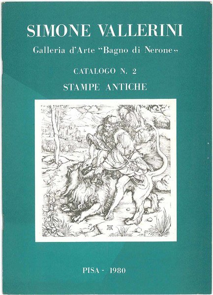 Galleria d'Arte e Bagno di Nerone Catalogo n.2 Stampe Antiche