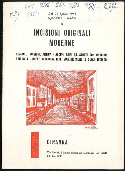 Dal 22 Aprile 1961 esposizione-vendita di incisioni originali moderne