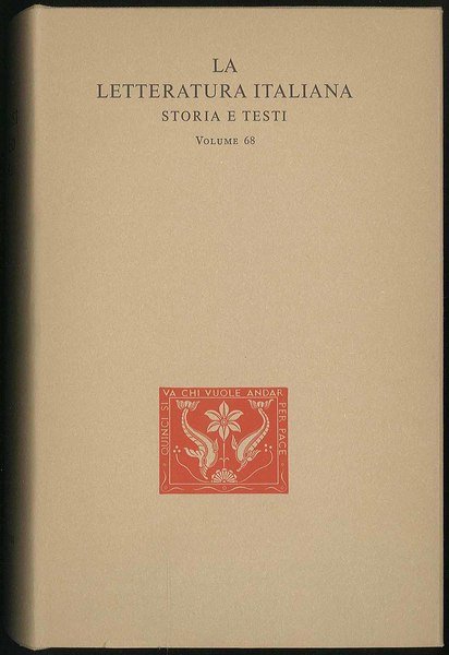 La letteratura italiana storia e testi - vol 68