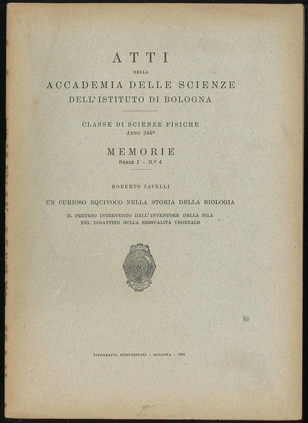 Atti della Accademia delle scienze dall'Istituto di Bologna - Memorie …