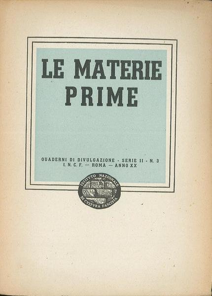 Le materie prime