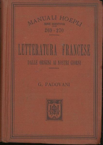 Letteratura francese dalle origini ai nostri giorni