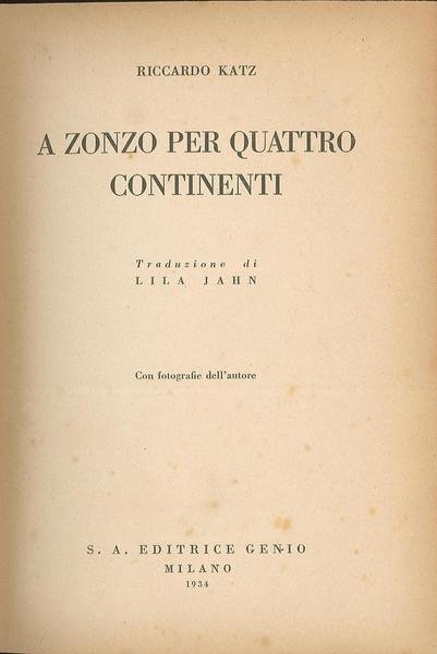 A zonzo per quattro continenti