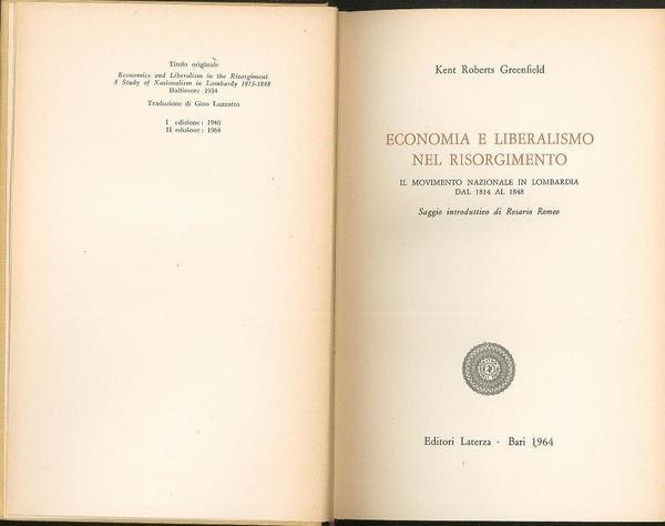 Economia e liberalismo nel Risorgimento