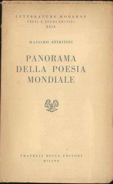 Panorama della poesia mondiale