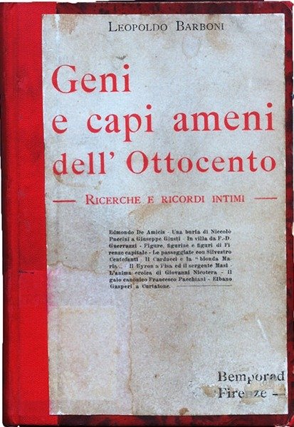 Geni e capi ameni dell’Ottocento - Ricerche e ricordi intimi
