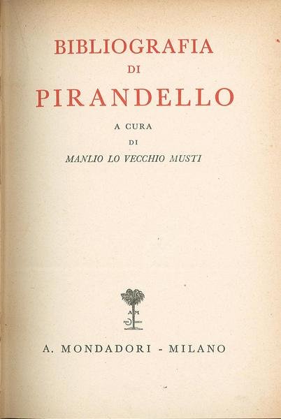 Bibliografia di Pirandello