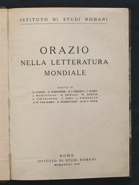 Orazio nella letteratura mondiale