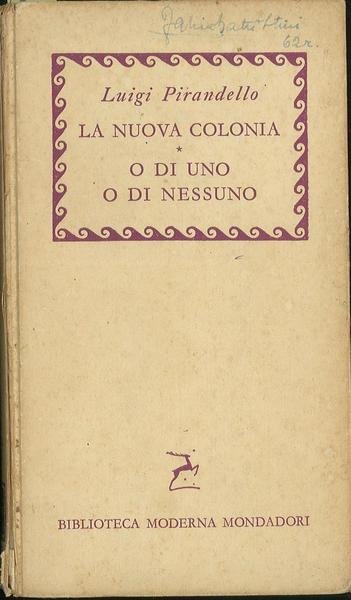La nuova colonia, Odi uno o di nessuno - (Maschere …