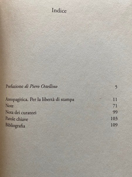 Areopagitica discorso per la libertà di stampa