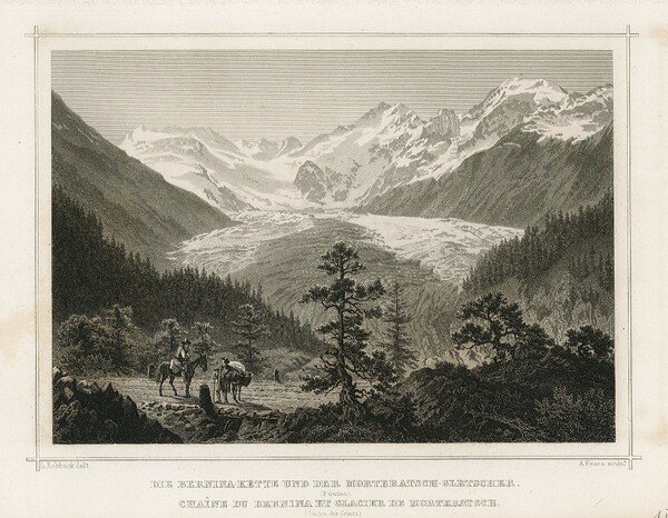 Die Bernina - Kette und der Morteratsch (Bundten) segue altra …