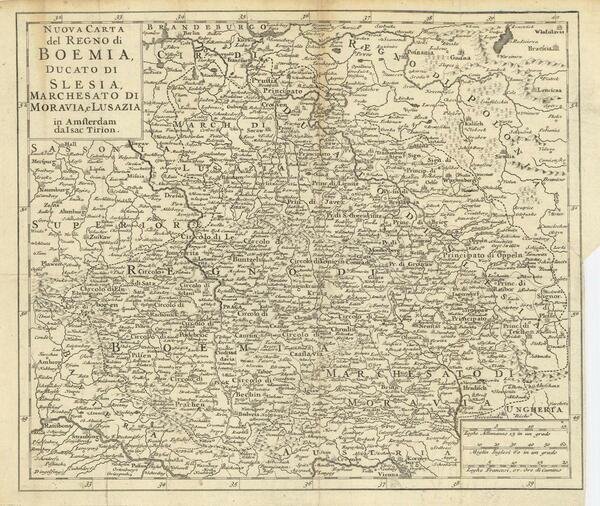 Nuova Carta del Regno di Boemia, Ducato di Slesia, Marchesato …
