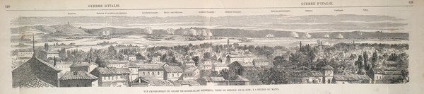 Vue panoramique de champ de bataille de Solferino, prise de …