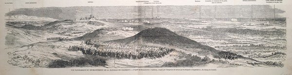 Vue panoramique du developpement de la bataille De Solferino