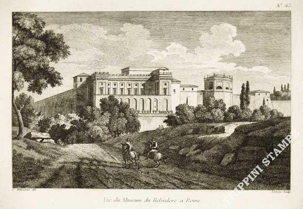 Vue du Museum du Belvedere a Rome