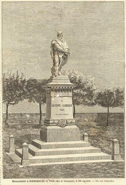 Monumento a Garibaldi in Todi che si inaugura il 24 …