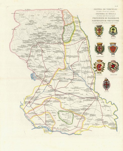 Contea di Vercelli .- Signoria di Biella. Pirincipato di Masserano …