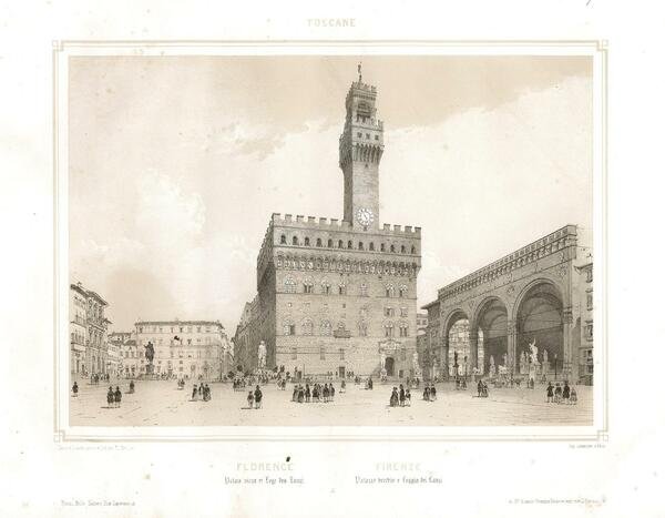 Firenze Palazzo vecchio e Loggia de Lanzi