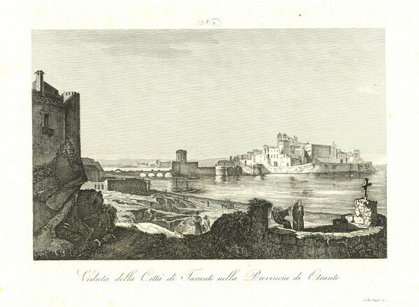Veduta della Città di Taranto nella provincia di Otranto