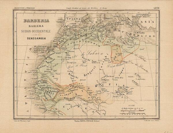 Barberia Sahara Sudan occidentale e Senegambia