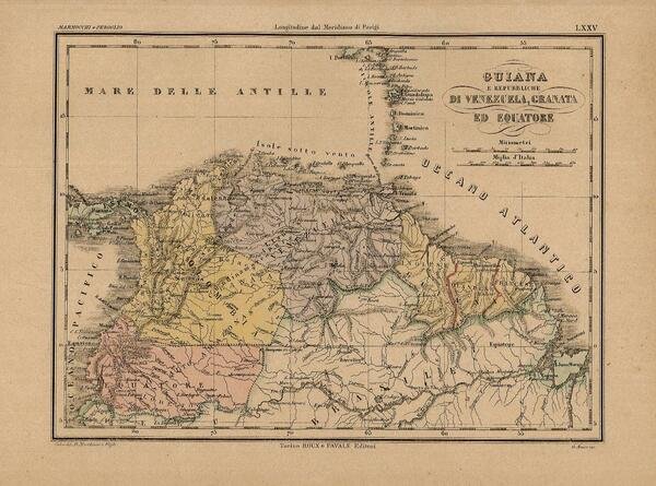 Guiana e repuccliche di Venezuela, Granata ed equatore