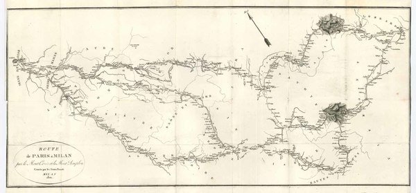 Route de Paris a Milan par le Mont Cenis et …