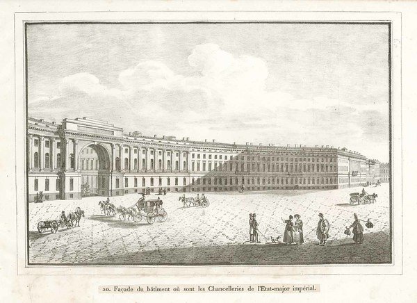 Facade du batiment où sont les Chancelleries de l'Etat-major impérial