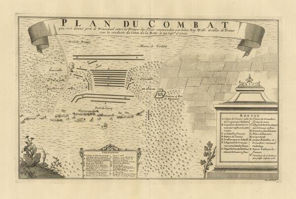 Plan du Combat qui s'est donné près de Winendael entre …