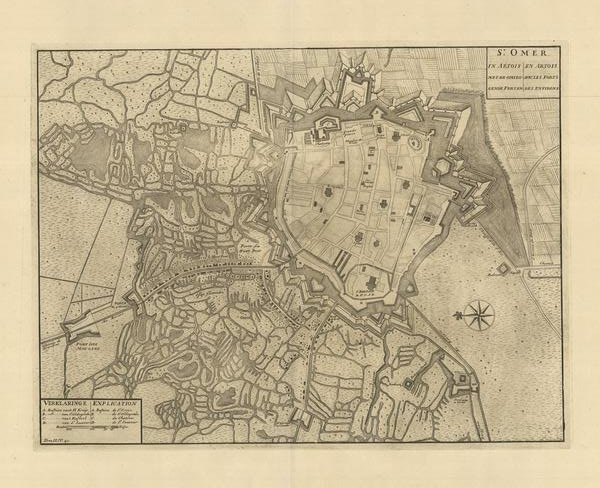 S.t Omer en Artois avec les fortes des environs