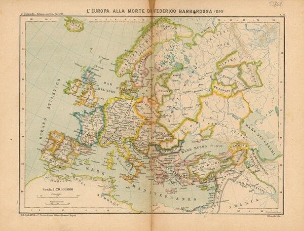 L'Europa alla morte di federico Barbarossa (1190)