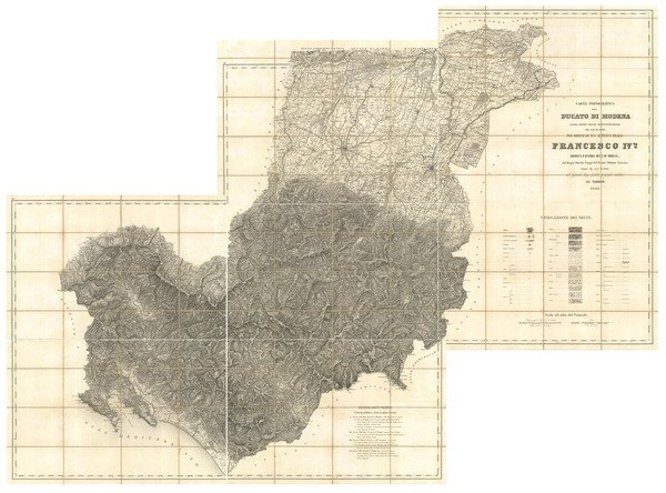 Carta Topografica del Ducato di Modena Levata dietro misure trigonometriche.per …