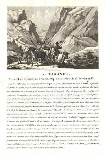 A. Digonet Gènèral de Brigade, nè à Crest, Dèpt de …