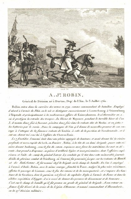 A.Jh Robin Gènèral de Division, né à Dortan, Dept de …