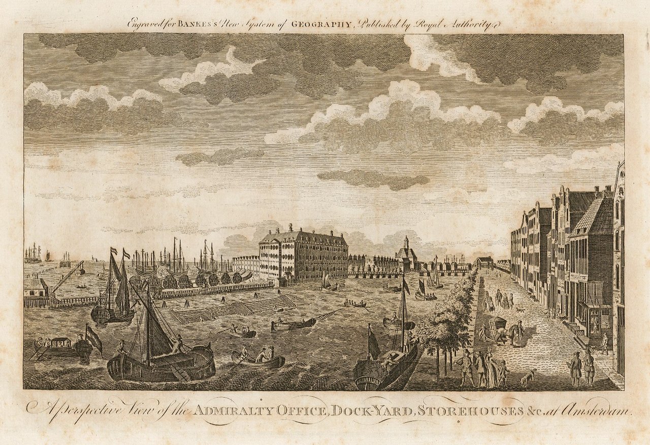 A prospective view of the admiralty office dock-yard storehouses & …