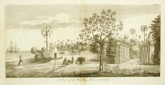 A view of the watering place at Tenian