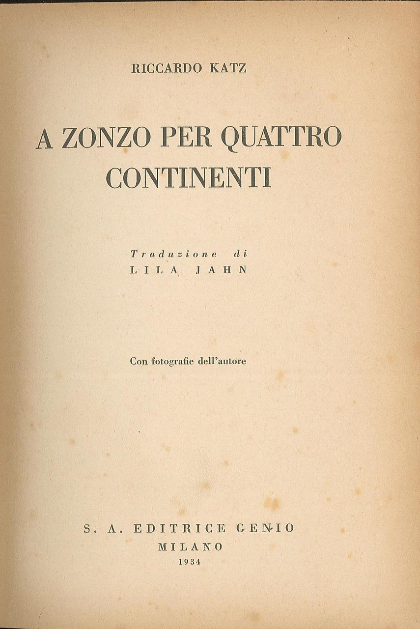 A zonzo per quattro continenti