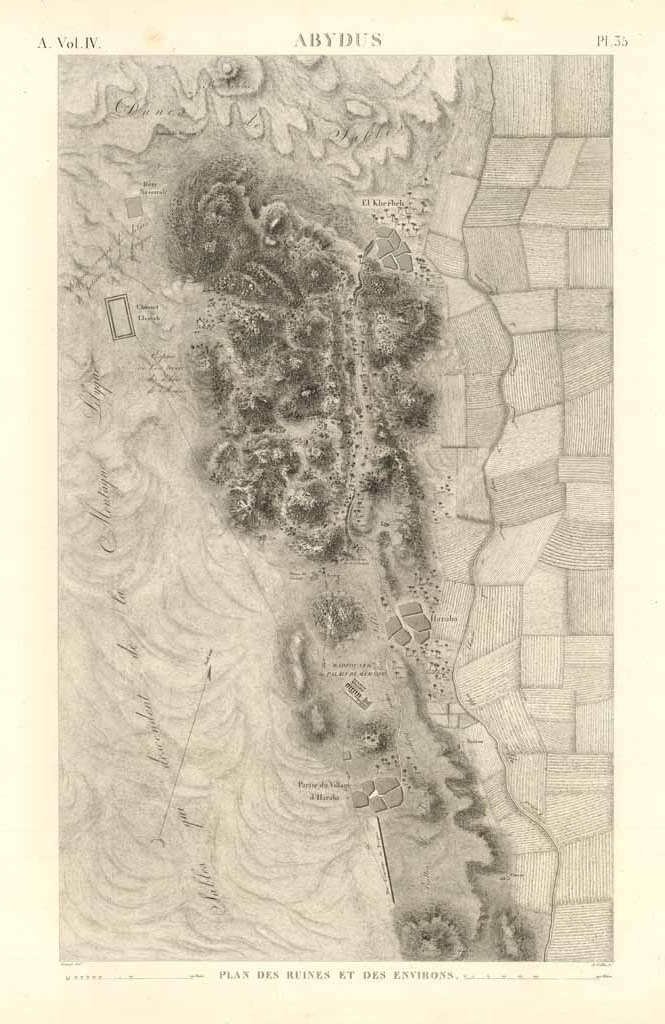 Abydus - Plan des ruines et des environs