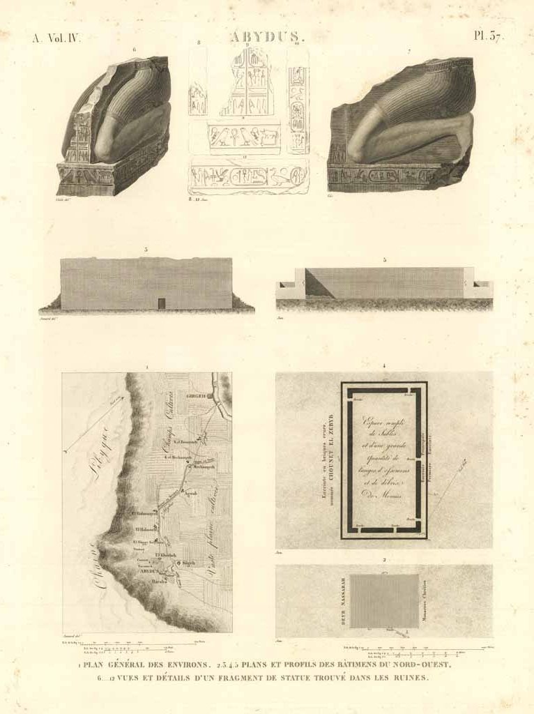 Abydus - Plan fénéral des environs. - Plans et profils …