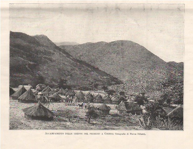 Accampamento delle truppe del presidio a Ghinda
