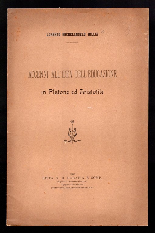 Accenni all'idea dell'eduzione in Platone e Aristotele
