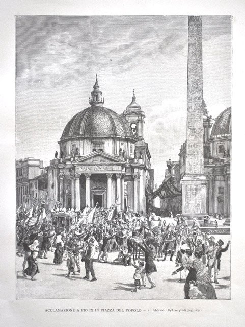 Acclamazione a Pio IX in Piazza del Popolo - 11 …