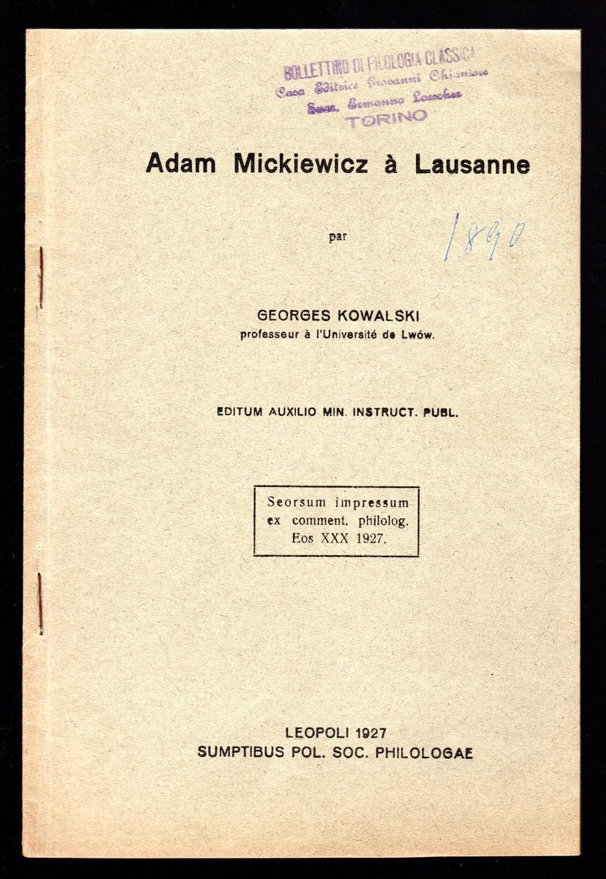 Adam Mickiewicz à Lausanne | Immagine principale