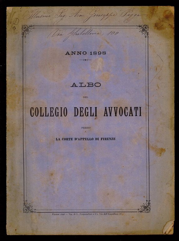 Albo del Collegio degli Avvocati presso la Corte d'Appello di … | Immagine Gallery 1