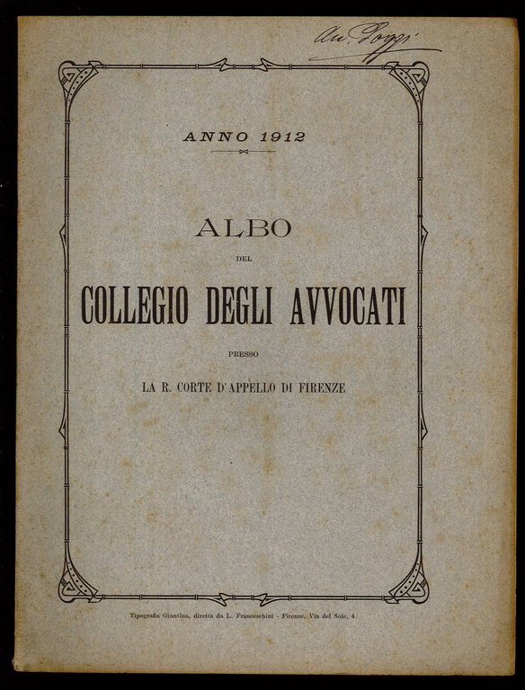 Albo del Collegio degli Avvocati presso la Corte d'Appello di … | Immagine Gallery 1