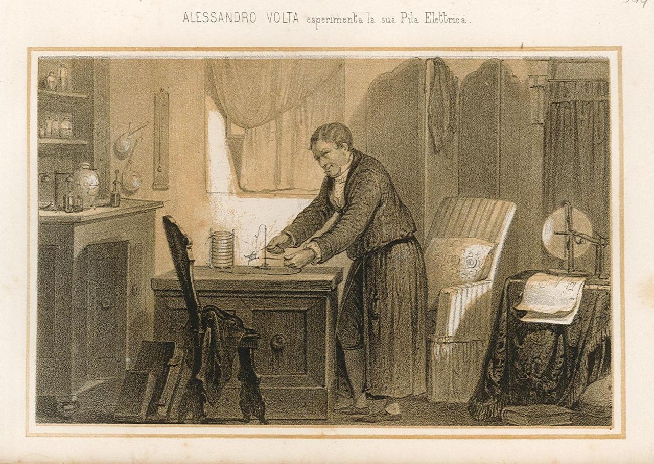 Alessandro Volta sperimenta la sua Pila Elettrica | Immagine principale