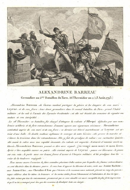 Alexandrine Barreau Grenadier au 2eme Bataillon du Tarn, 26 Thermidor …